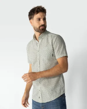 Bluefields Overhemd print offw/green