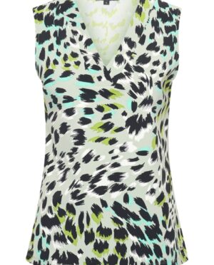 Mi Piace Top travel print green