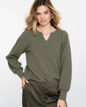 GEISHA Top print green/black