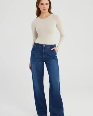 C.O.J. Denim Maxine wide leg dark blue
