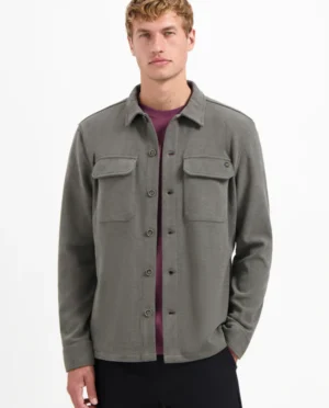 No-Excess Overshirt sweat dark clay