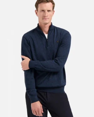 No-Excess Pullover zipper navy