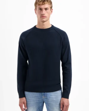 No-Excess Pullover waffle knit night