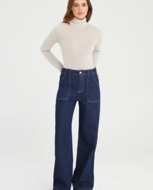 C.O.J. Denim Lulu wide leg raw