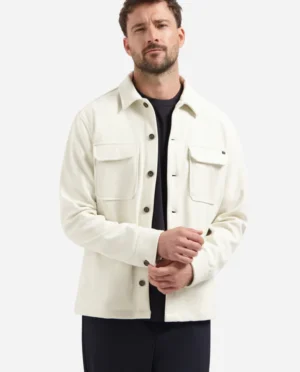 No-Excess Overshirt met knopen offwhite