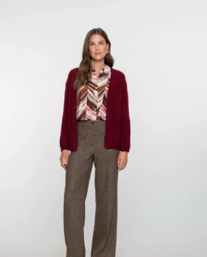 GEISHA Pants tweed brown