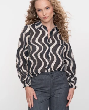 GEISHA Blouse black/gold