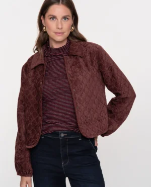 GEISHA Jacket velvet burgundy