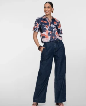 GEISHA Jeans wide dark blue