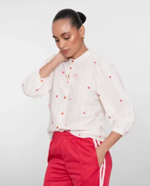 GEISHA Blouse hearts off white