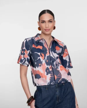 GEISHA Jacket blue/coral