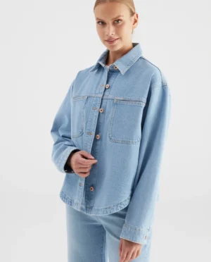 C.O.J. Denim Denim jacket Tamara light blue