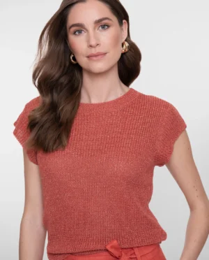 GEISHA Pullover sleeveless red/gold