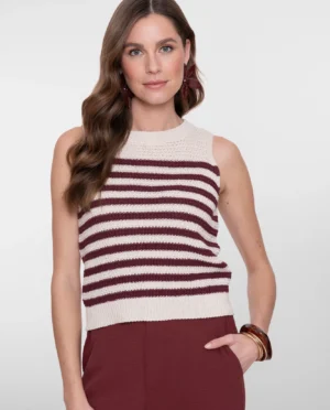 GEISHA Spencer striped offwhite