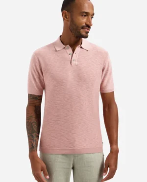 No-Excess Polo button light mauve