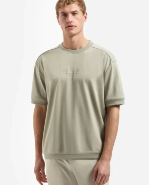 No-Excess T-shirt met boord taupe