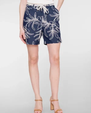 GEISHA Shorts embroidered blue