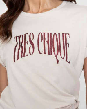 GEISHA T-shirt sand/cherry