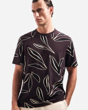 No-Excess T-shirt print dark brown