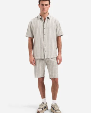No-Excess short chino striped sand
