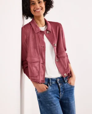 Street One Velours jacket mauve
