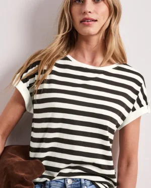 Street One T-shirt deco buttons brown